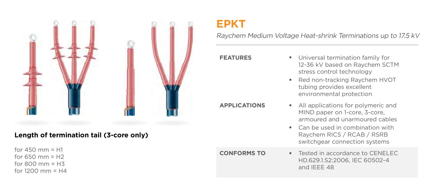 thumbnail image 2 of Raychem UBGA 4x35-150 Heat Shrink End Cap - 1kV Voltage Resistant, 56mm Black (Tyco) 2 of 12